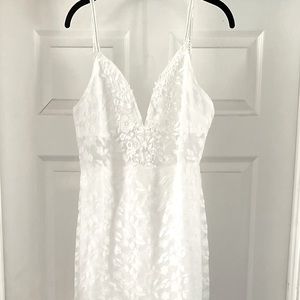 White dress wedding prom